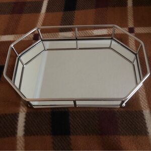 REDUCED! Silver Vanity Tray with Sleek Minimalist Design - for Bath, Bed & More